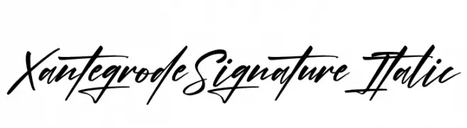Xantegrode Signature Italic  baixar fontes gratis