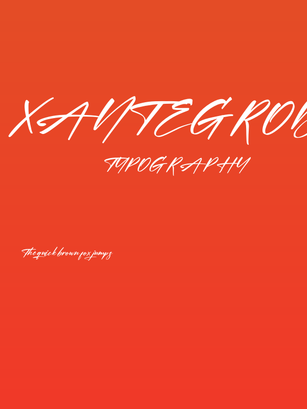 Xantegrode Signature Italic Poster