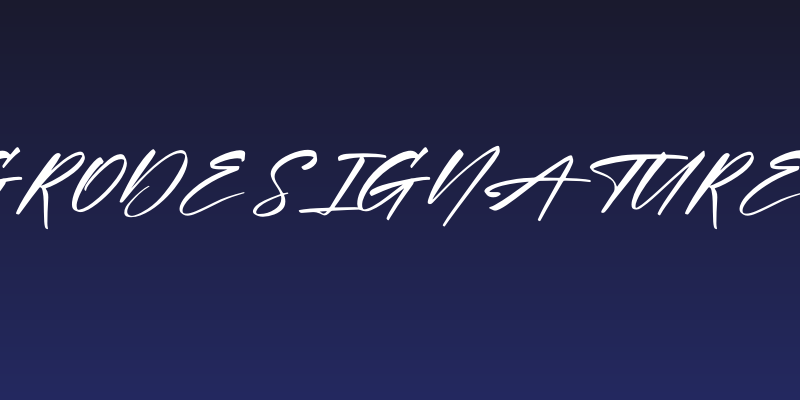 Xantegrode Signature Italic Social Header