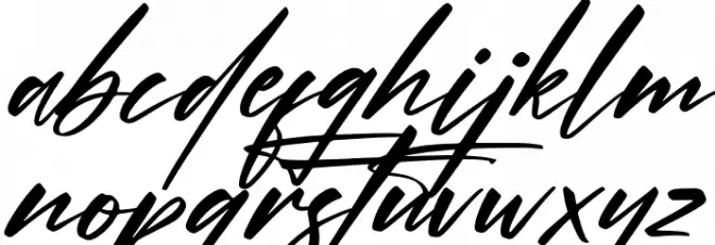 Xantegrode Signature Italic फ़ॉन्ट लोअरकेस