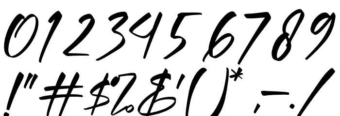 Xantegrode Signature Font OTHER CHARS