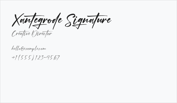 Xantegrode Signature Business Card