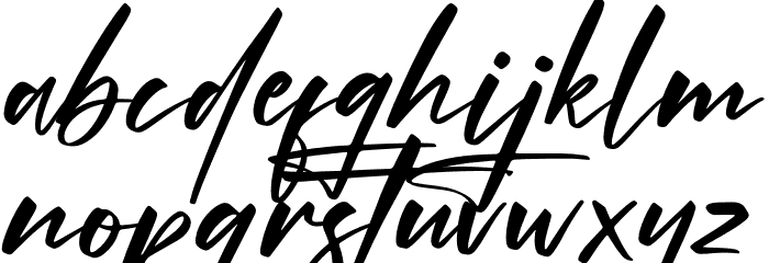 Xantegrode Signature Font LOWERCASE