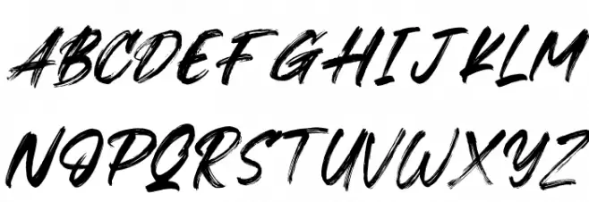 Xantorid Italic फ़ॉन्ट अपरकेस