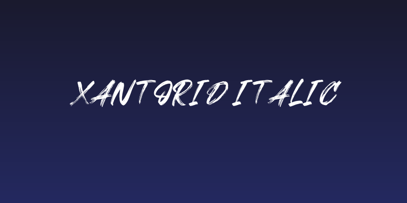 Xantorid Italic Social Header