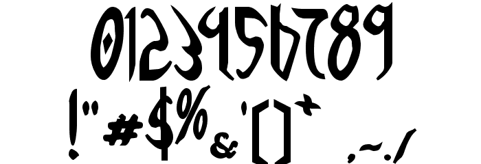 Xaphan Bold Font OTHER CHARS