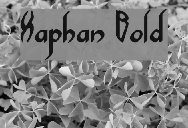 Xaphan Bold Font examples