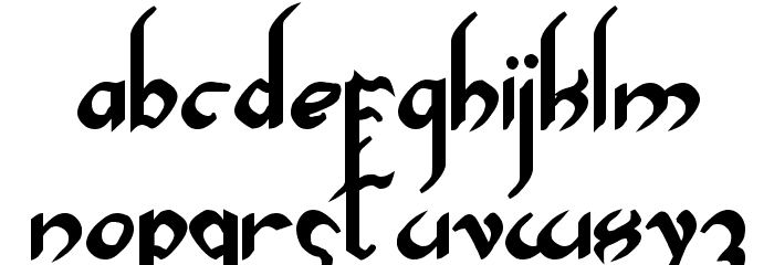 Xaphan Bold Font LOWERCASE