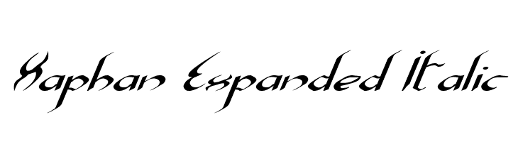 Xaphan Expanded Italic  नि: शुल्क फ़ॉन्ट्स डाउनलोड