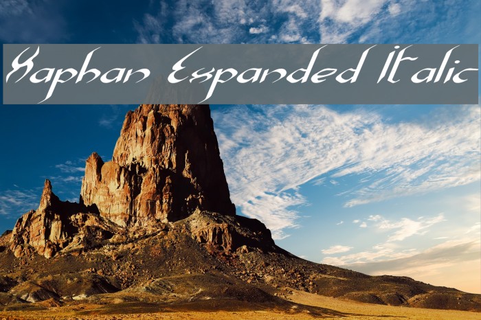 Xaphan Expanded Italic Font examples