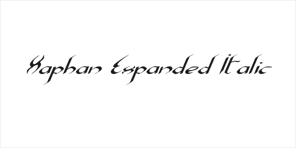 Xaphan Expanded Italic Logo