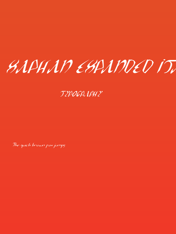 Xaphan Expanded Italic Poster