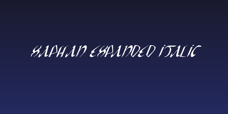 Xaphan Expanded Italic Social Header
