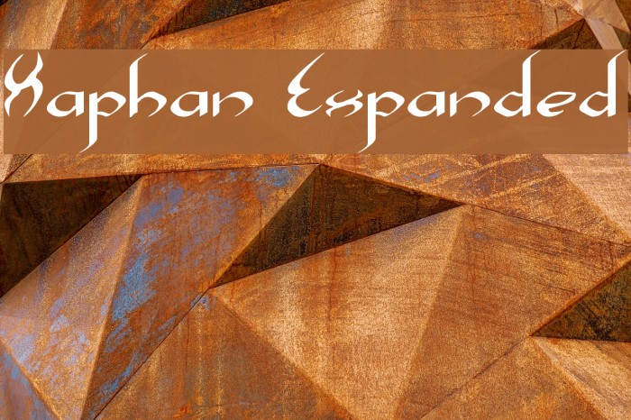 Xaphan Expanded Font examples