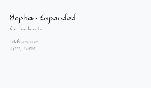 Xaphan Expanded Business Card