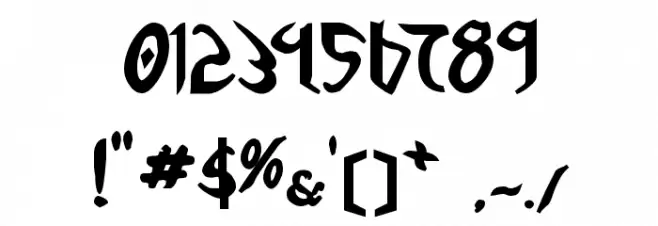 Xaphan II Bold Font Alte caractere