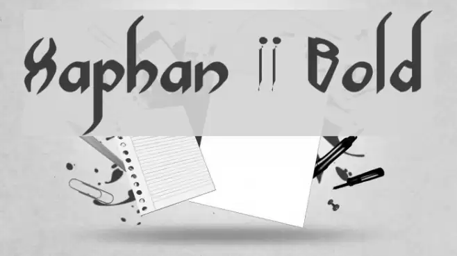 Xaphan II Bold Font examples