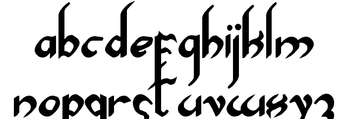 Xaphan II Bold Font LOWERCASE