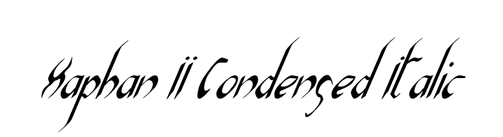 Xaphan II Condensed Italic Font