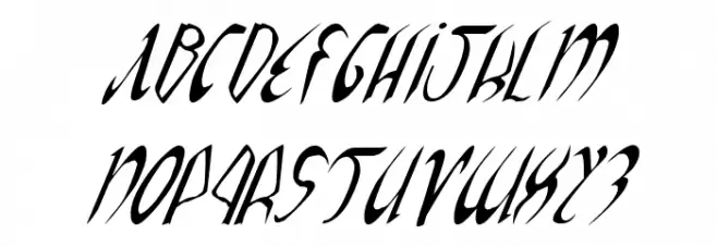Xaphan II Condensed Italic Fuentes MAYÚSCULAS