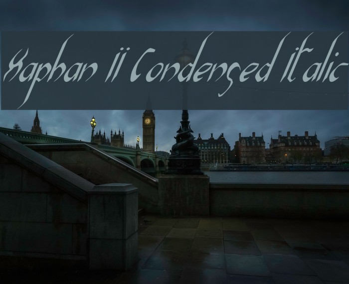 Xaphan II Condensed Italic Font examples