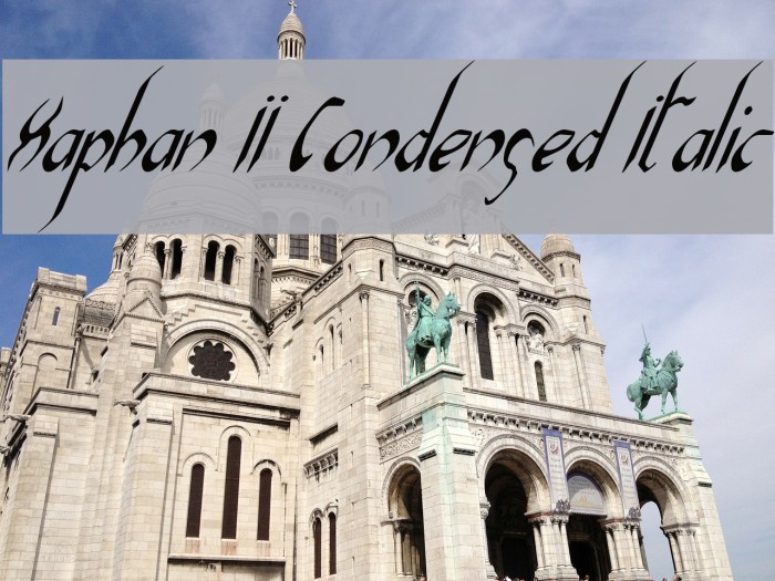 Xaphan II Condensed Italic Font examples