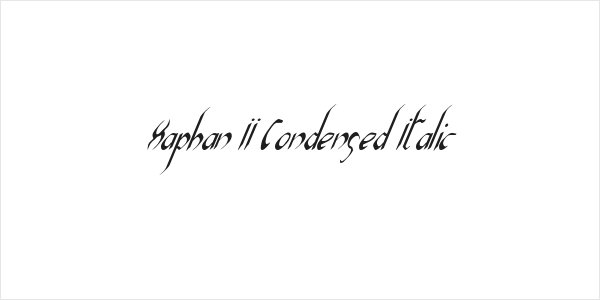 Xaphan II Condensed Italic Logo
