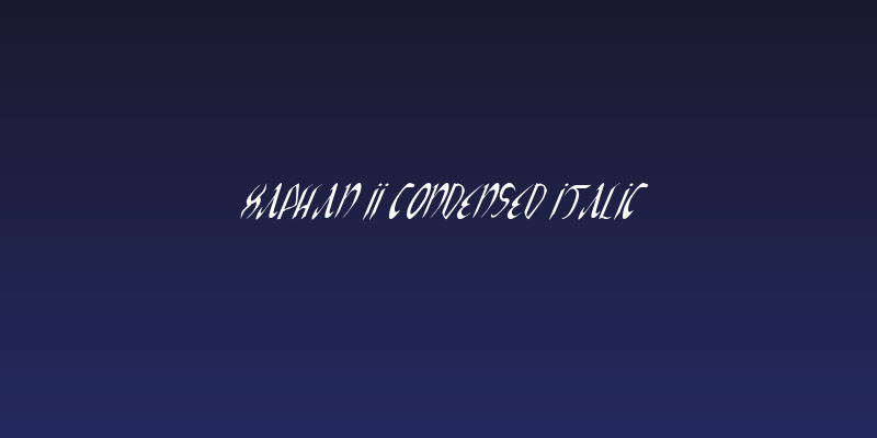 Xaphan II Condensed Italic Social Header