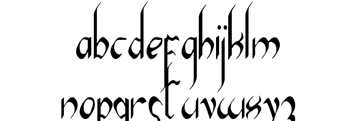 Xaphan II Condensed Schriftart Kleinbuchstaben