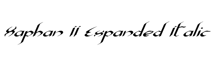 Xaphan II Expanded Italic  Free Fonts Download