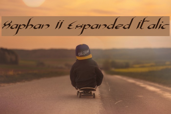 Xaphan II Expanded Italic Font examples