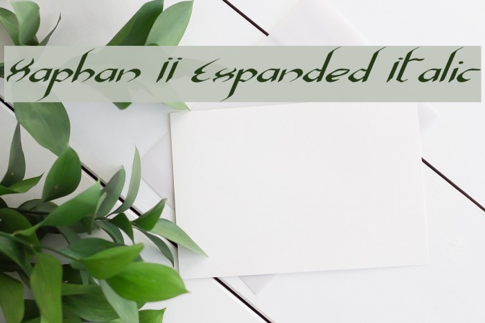 Xaphan II Expanded Italic Font examples
