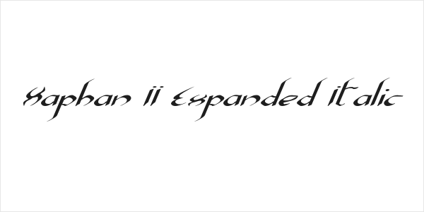 Xaphan II Expanded Italic Logo