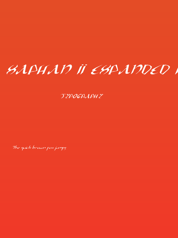 Xaphan II Expanded Italic Poster