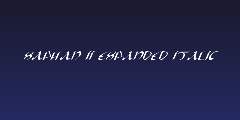 Xaphan II Expanded Italic Social Header