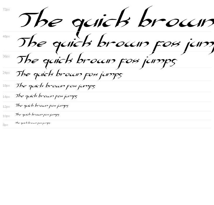 Xaphan II Expanded Italic Waterfall