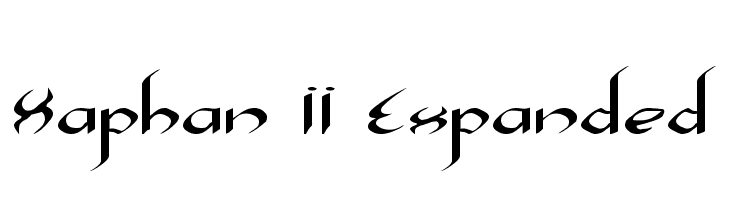 Xaphan II Expanded  Free Fonts Download