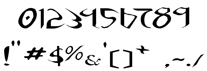 Xaphan II Expanded Font OTHER CHARS