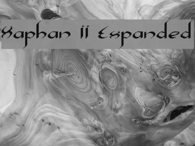 Xaphan II Expanded Font examples