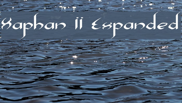 Xaphan II Expanded Font examples
