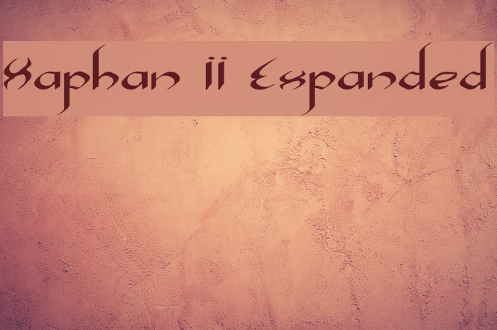 Xaphan II Expanded Font examples