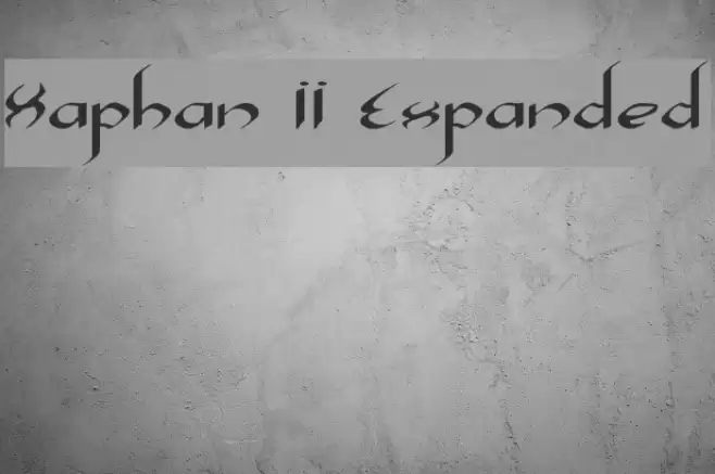 Xaphan II Expanded Font examples