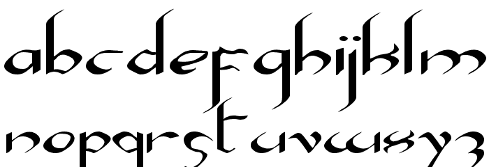 Xaphan II Expanded Font LOWERCASE