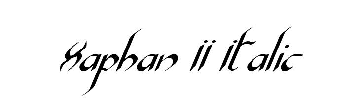 Xaphan II Italic Font