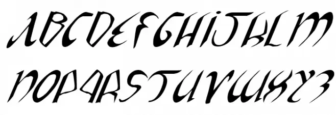 Xaphan II Italic Polices MAJUSCULES