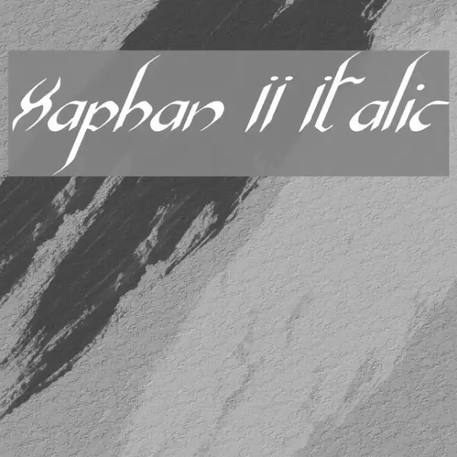 Xaphan II Italic Example 1