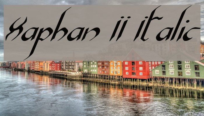 Xaphan II Italic Font examples
