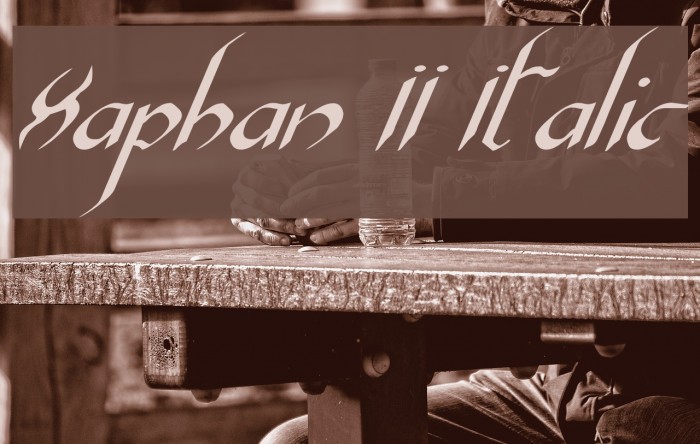 Xaphan II Italic Font examples