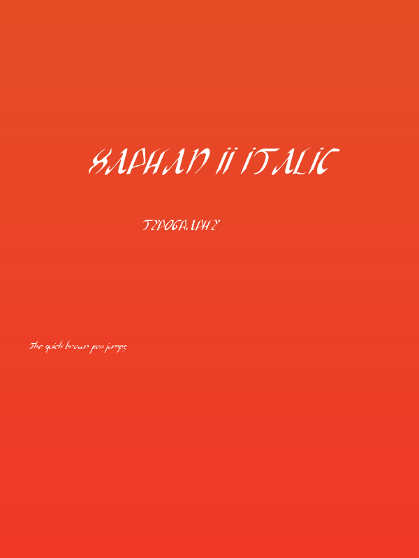 Xaphan II Italic Poster