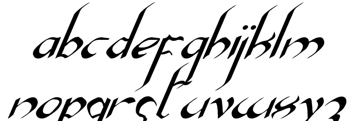 Xaphan II Italic Font LOWERCASE